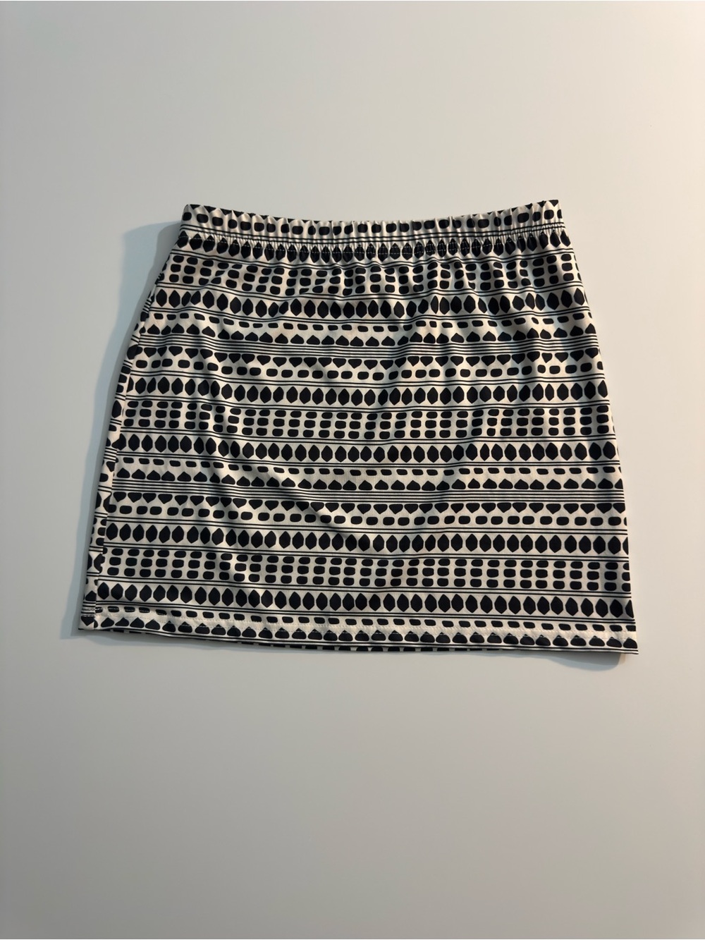 Black and White Patterned Women’s Skirt